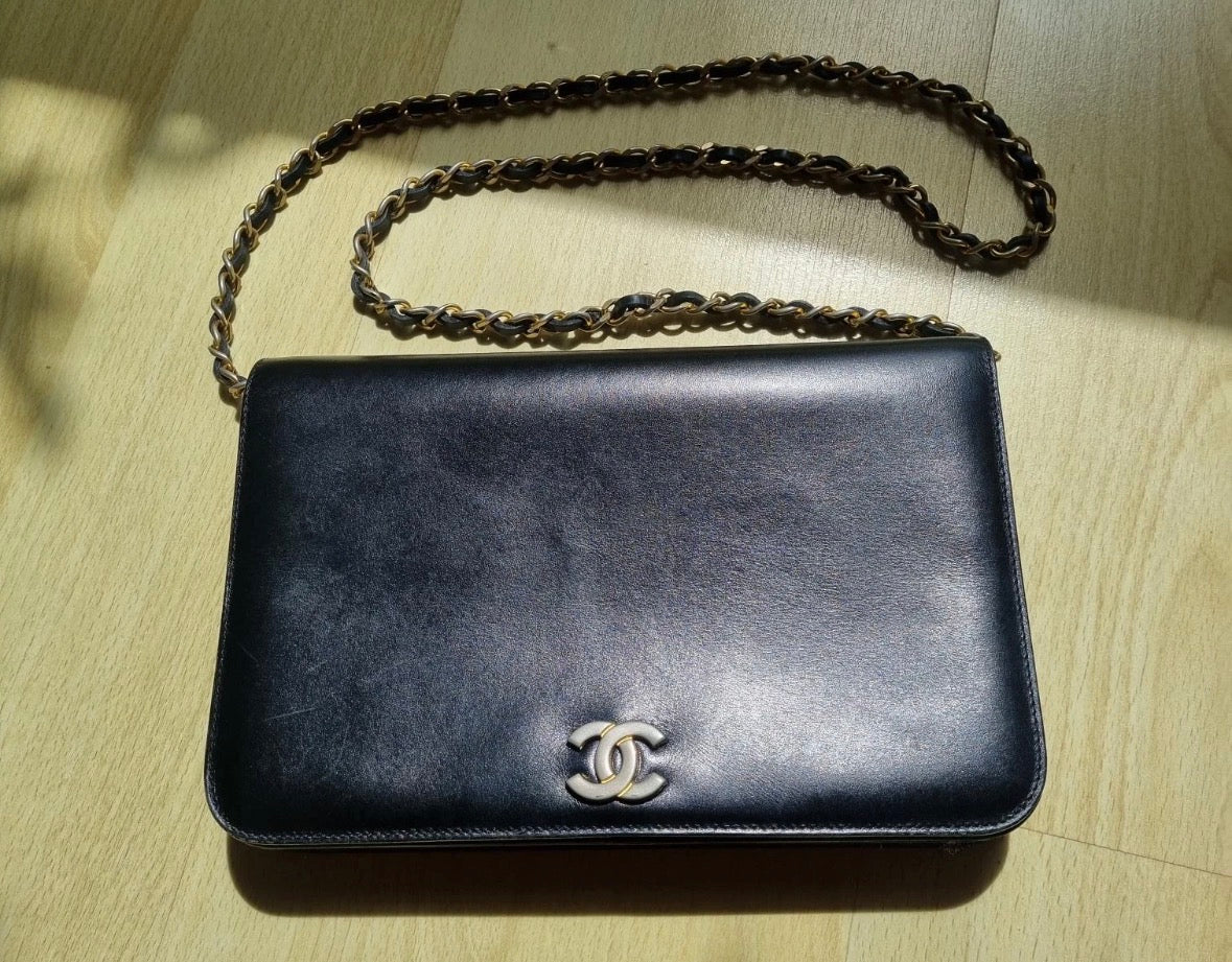 Sac Chanel vintage cuir noir