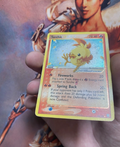 Torchic Poussifeu Gold Star EX Team Rocket Returns Holo 108/109 Pokemon Misprint