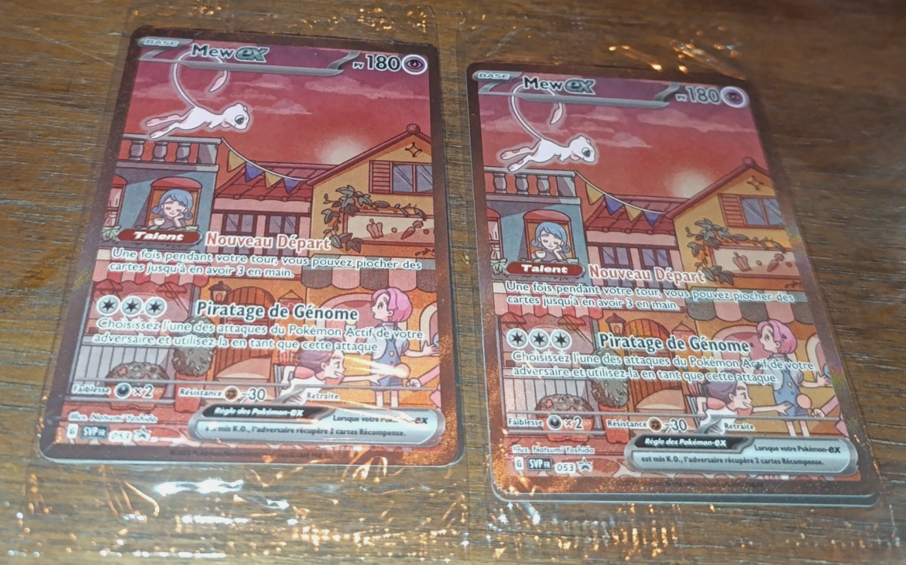 Cartes Pokémon Mew 053 & Mewtwo 052 Promos Ultra Premium Mew Scellées FR
